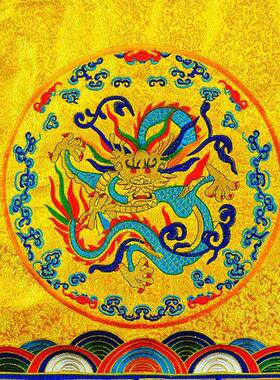 团道家一高UGE档桌布织锦桌缎道法自然平绣裙仙鹤刺绣盘龙龙桌围