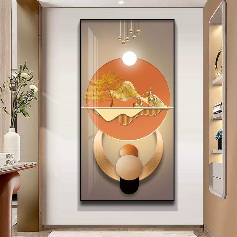 新中式装饰福鹿画高级禅意缥缈玄关走感廊过道画挂客厅沙发背景墙,家居饰品,现代装饰画,淘宝优惠券,粉丝福利购,淘宝优惠卷