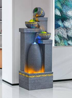 创意欧泉JHU式约水喷摆件客厅家简居办公室会所装饰流玄关景观礼