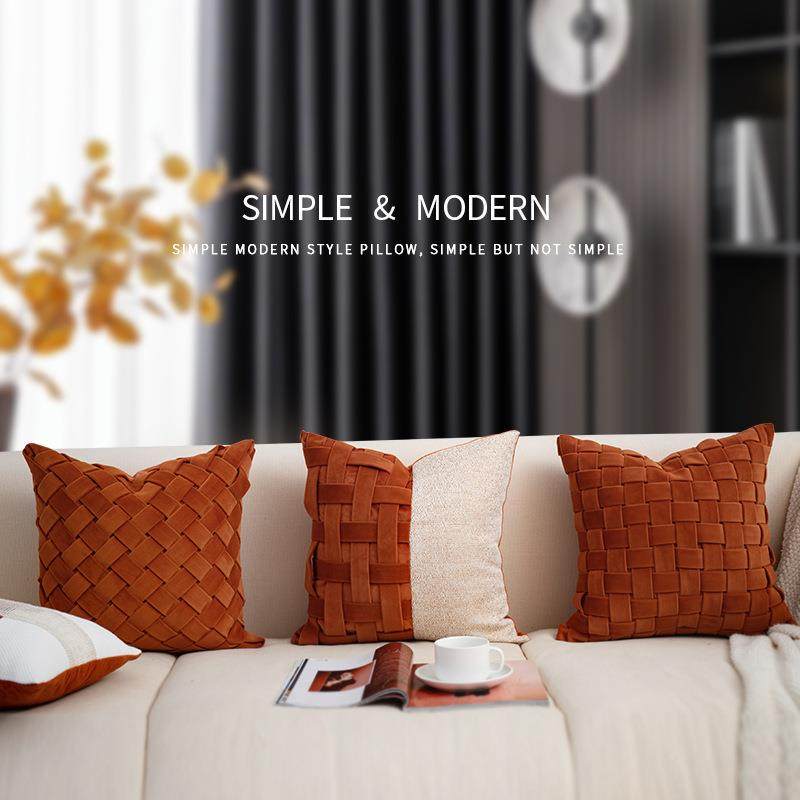 爱马橙加厚绒布手工编床客织厅沙发抱软装样板枕房JY639头方枕腰,居家布艺,抱枕被,淘宝优惠券,粉丝福利购,淘宝优惠卷