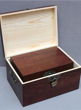 ZRT仿古木箱5785带锁实木箱大号储物箱子收纳杂物户外车载9箱箱收