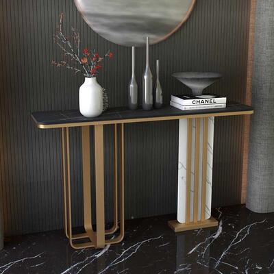 岩板玄关桌柜台现代靠简约轻奢几案廊入墙户走客厅19196大堂装饰