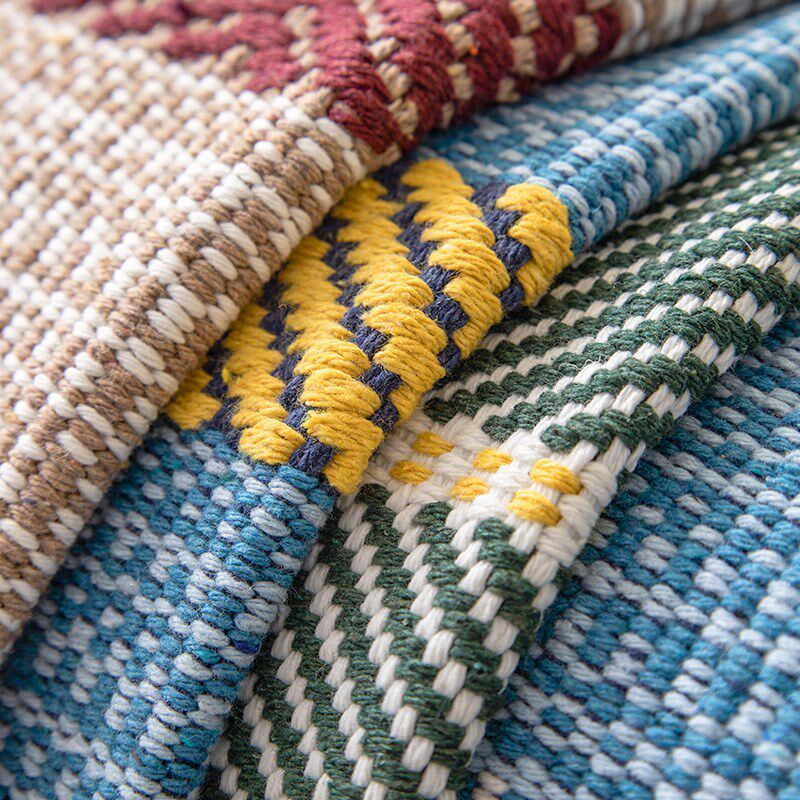 CIMO四季通用j纯棉麻盖布靠背巾老粗布套罩美式防滑沙发坐垫子夏