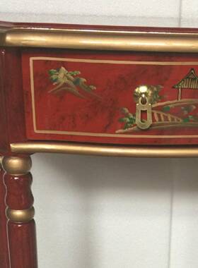 至高手美明清边古典几花架边实木角几60791绘山水一斗台红色储物