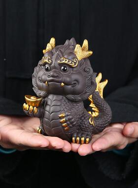 茶紫砂龙精茶宠摆件可养品手工茶茶桌WNX茶台玩盘家具装饰礼品