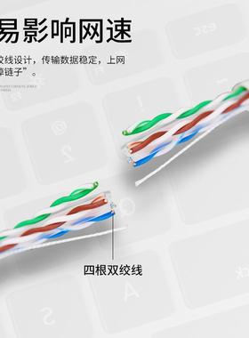 安普a现代超六网络线无TJV氧铜千兆0高速电脑网线cte类6双绞线足3