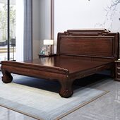 红木床双人床新中式 全实木大床主卧高档古典家具紫檀木实木床婚床