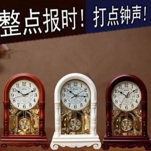 创意欧式音乐座钟轻奢客厅装饰复古钟表高端老式桌面整点报时时钟