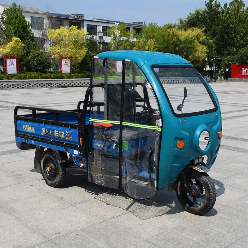 带布三轮快递加厚车篷电动顶雨帘全封闭J挡风前门帘透明冬季帘车