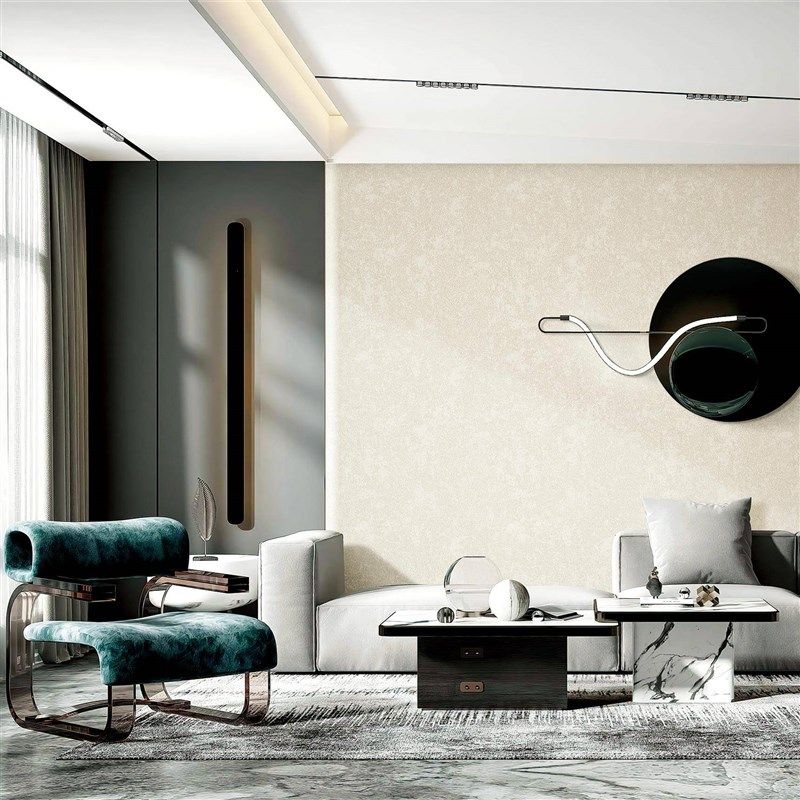 #奶咖色艺术漆墙布现代简s约米色客厅卧室背景墙全屋素色无缝壁布