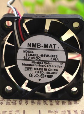 NMB 1604KL-04W-B39 4cm 4010 12V 0.09A 安川伺服驱动器散热风扇