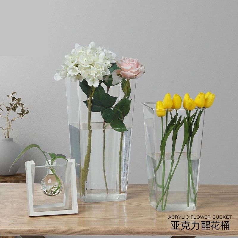 醒花桶深水桶养花桶亚克力插花瓶花店插花桶鲜花花筒透明塑料家用,机械设备,矿山专用设备,淘宝优惠券,粉丝福利购,淘宝优惠卷