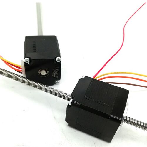 NEMA11 贯通轴 步进电机 机身长34mm 41mm 丝杆长200mm Tr5*2