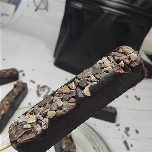 无蔗糖生酮高膳食纤维可可豆碎坚果黑巧克力条(可选牛奶)