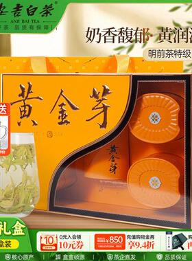 2025新茶黄金芽茶叶极奶白官方旗舰店明前特级250g节日送礼盒装茶