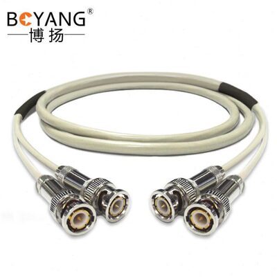 博扬 2M跳线BNC-BNC 2M兆E1接头成品跳线syv75-2-1同轴电缆DDF3米