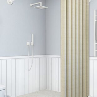 挡板洗澡间扇洗澡防水弯轨l帘杆隔离形防水厕所弧形浴帘帘挡浴帘