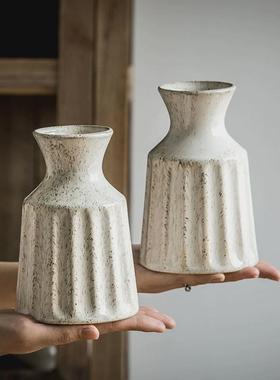 日式复古陶瓷花瓶法式做旧民宿软装客厅餐U桌装饰插花花器