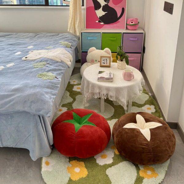 【新家的100个快递】香菇番茄靠垫抱枕 沙发飘窗坐垫卧室房间装饰