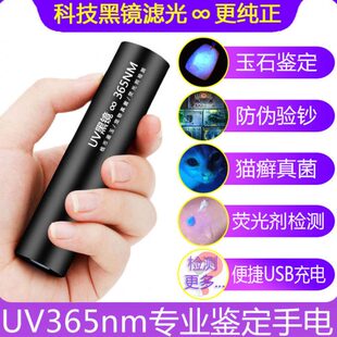 伍德氏灯猫藓检测手电筒紫外线照宠物真菌测试荧光剂笔验钞紫光灯