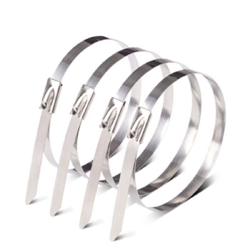 官袋自锁式3e04不锈钢扎带耐高低温腐蚀金属捆扎带4.6*600mm100根