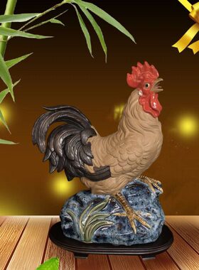 石湾陶瓷 陶瓷饰品 家居饰品 陶瓷摆件 生肖鸡