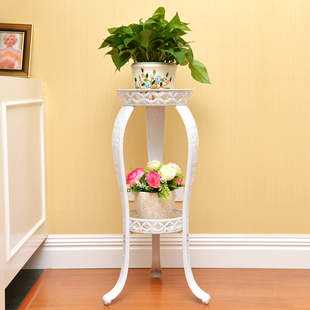 欧式 铁艺阳台花架k多层落地花盆架子绿萝吊兰花架子客厅室内置物