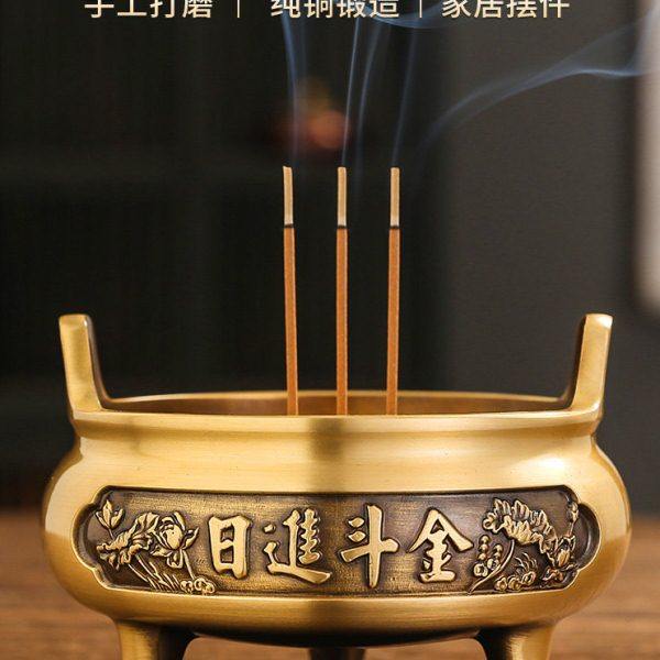 铜香炉家用室内熏香供奉炉供佛檀香炉烧线香炉焚香上香大号宣德炉,家居饰品,香薰炉,淘宝优惠券,粉丝福利购,淘宝优惠卷