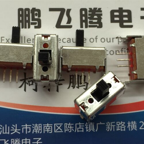 日本ALPS SSSF011700 立式拨动开关3脚2档 带支架 滑动单排直插