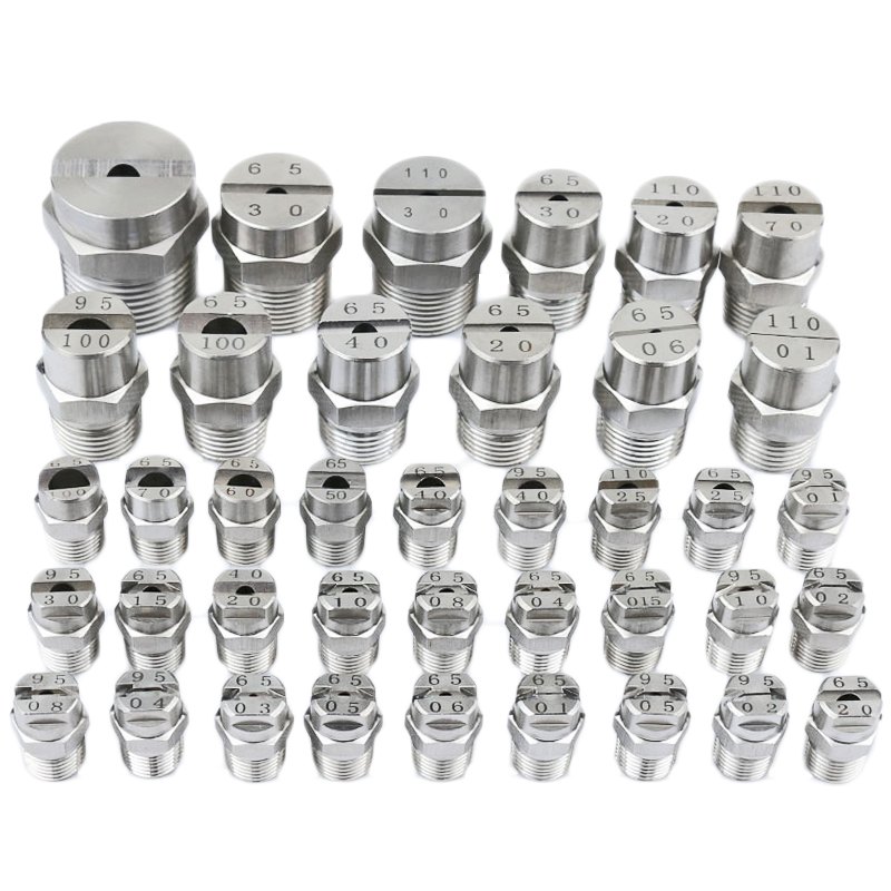 304不锈钢扇形喷嘴CC高压洗车机清洗除尘机床冷却工业雾化喷淋头