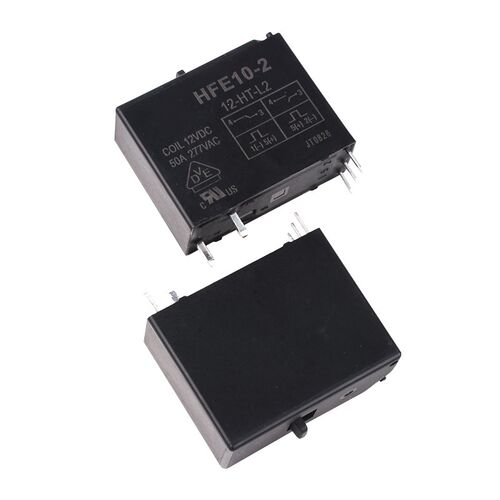 磁保持继电器 HFE10-2 12-HT-L2 双线圈带手动开关一组常开50A