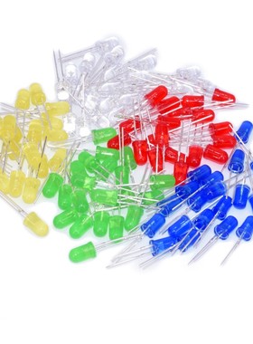 直插LED发光二极管灯珠 F3 F5 3/5mm红绿黄蓝白橙色 短/长脚 高亮