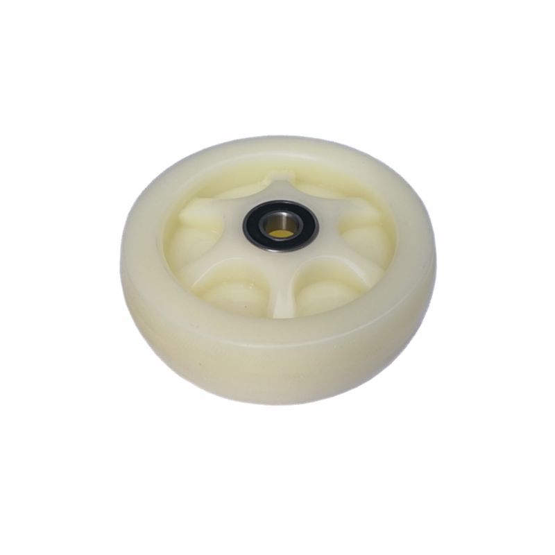 热卖重型5寸尼龙万向轮单轮子耐磨6202轴承125mm平板小推车轱辘