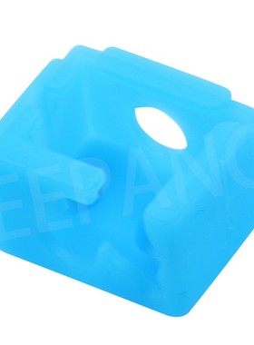 耐高温3D打印机配件E3D-V6新款加热块铝块硅胶套耐280度高温蓝色