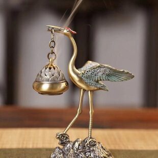 展翅仙鹤香炉迷你祥云香博山吊炉新款专用小仙鹤迷你祥云香倒流香