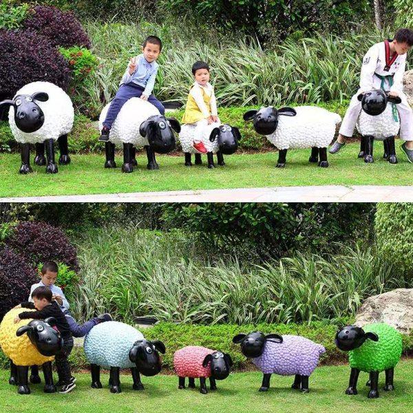 羊雕塑户外草坪摆件园林景观绿化小品玻璃钢动物雕塑小区装饰造景,家居饰品,户外/庭院摆件,淘宝优惠券,粉丝福利购,淘宝优惠卷