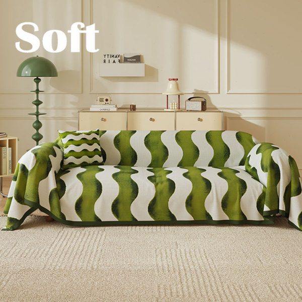 简约水彩风线条沙发巾客厅直排沙发盖布防尘四季通用沙发高级感,居家布艺,沙发套,淘宝优惠券,粉丝福利购,淘宝优惠卷