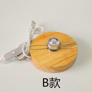 灯头螺口灯泡家用实木灯座底座万向e27灯口台灯木个性创意灯底坐