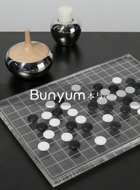 现代轻奢高档水晶围棋五子棋摆件样板间书房客S厅软装家居工艺品
