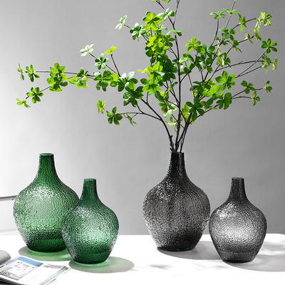 日式大肚子吊钟马醉木p花瓶摆件网红玻璃客厅插花简约水培落地透