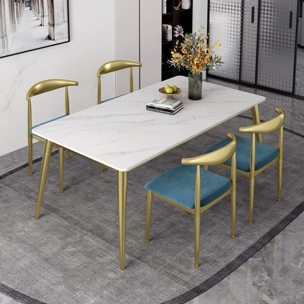 轻奢岩板餐桌现代简约家用小户型网红北欧大理石餐桌椅组合长方形,住宅家具,岩板餐桌,淘宝优惠券,粉丝福利购,淘宝优惠卷