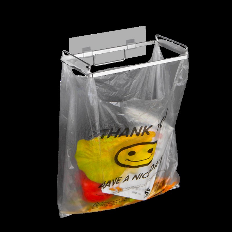 厨房垃圾挂架分类垃圾桶不u锈钢橱柜挂式塑料垃圾袋固定架收纳挂