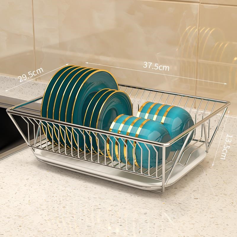 不锈钢碗架碗碟沥水架厨房台面放C碗盘碗筷子餐具收纳架厨房置物