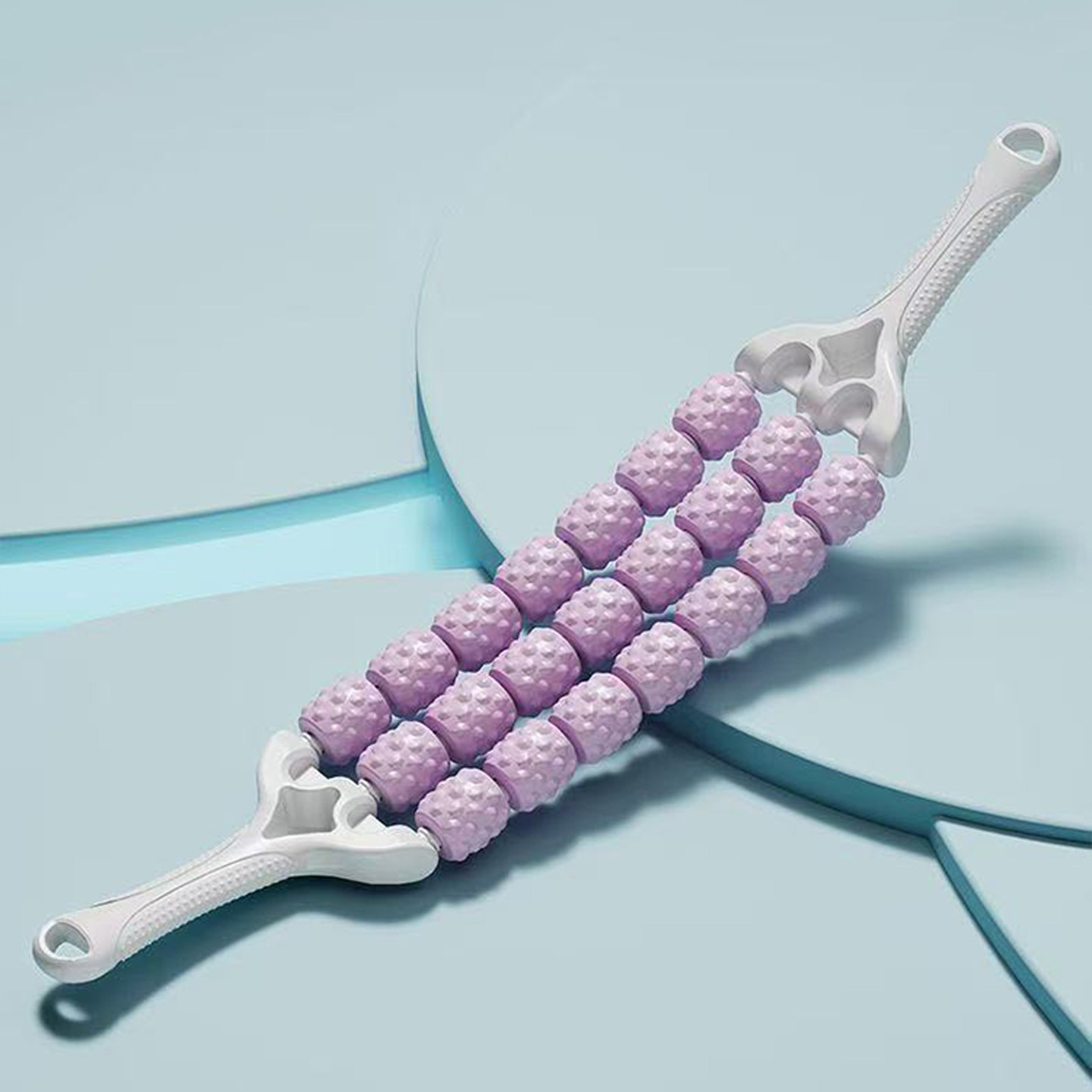 T按摩器/筋膜棒B1pq808-可弯曲按摩棒肌肉放松滚轮棒滚轴狼牙棒