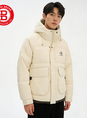 宾玛（男装）男士保暖连帽棉服冬季休闲潮流宽松棉衣254OBH1911