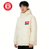 保暖男冬季 宾玛 男装 加绒加厚防寒服连帽棉服外套254WH1915