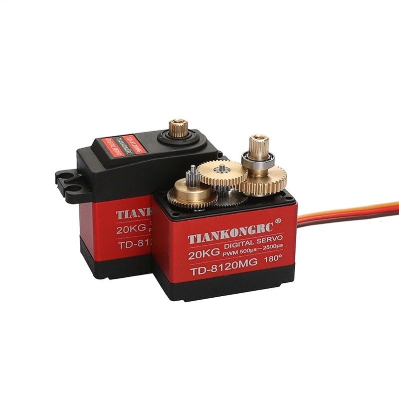 20KG数码舵机 TD8120MG 大扭力扭矩金属壳航模车模防水数码舵机