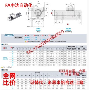 850 640 340 直线轴承带滑块导轨SSLMS SS承轨式