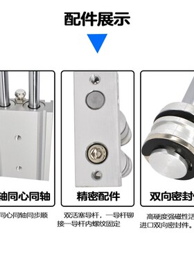 全新 CXSL32/CXSM32-100A 125A 150A 175A 200A气缓冲双联气缸