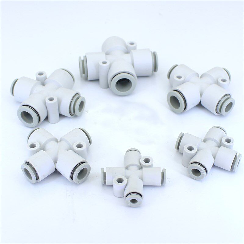 快速接头KQ2TW04/06/08/10/12-00A十字等径四通气接头